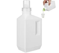 1L/ 33oz Laundry Detergent Dispenser Bottle: Refillable Empty Detergent Bottle - Empty Lotion Sub Bottles with Cap for Body Wash Shampoo Laundry Room Washroom White