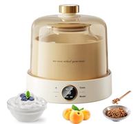 1l Automatic Yogurt Maker, 15w Home Smart Fermentation Machine with Constant Temperature Control & Timer, Glass/Stainless Steel Liner, Deal Homemade Individual Yoghurt Pots, for Rice Wine Natto Kimchi