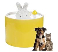 1L Ceramic Cat Water Fountain Automatic Dispenser Ultra-Quiet Pet Drinking Easy to Clean Bowl for Cats and Dogs(Gelb)