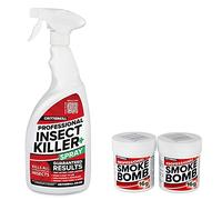 1L CritterKill Professional Insect Killer Spray + 2 x 16g PRO Smoke Bomb Fogger | Kill All Insects