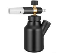 1L Foam Sprayer for High Pressure Washers with Rotating Nozzle to Switch Between Wide Coverage and Targeted Foam Application (Black White)