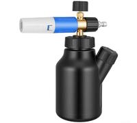 1L Foam Sprayer for High Pressure Washers with Rotating Nozzle to Switch Between Wide Coverage and Targeted Foam Application (White Blue)