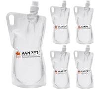 VANPET Filter Collapsible Water Bottles, 1L Plastic Flasks, Reusable Drink Bags, Foldable Backpacking Water Bottle for Travel Camping Hiking (2)