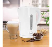 Quest 36039 1 Litre Kettle / Compact Design / Spout Filter / Water Level Indicator / BPA Free / White Colour
