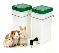 1L Leak-Proof Water Bottle Stainless Steel Nipple For Small Pets (2Pcs)