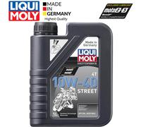 1L LiquiMoly 10W40 Street Moto 4T API SN Plus JASO MA2 Semi-Synthetic Engine Oil
