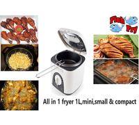 1L MINI COMPACT SMALL KITCHEN DEEP FAT FRYER & BASKET FISH & CHIPS FRYING ELECT