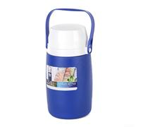 1L Portable Water Cooler Sports Jug with Handle for Camping and Picnic Insulated to Keep Beverages Cold or Warm and Sealed to Retain Moisture (Blue)
