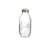 Quattro Stagioni Glass Bottle with Screw Top Lid - 1L Bormioli Rocco Clear One Size