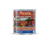 (1L, Red Cedar) Roxil Wood Stain Preserver - Fast-Drying Satin Finish for Decking, Fence, Shed, Furniture. Up to 5 Year Protection for Indoor & Outdoor