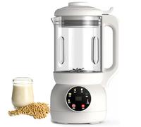 1L Soy & Nut Milk Machine, Automatic Almond Milk Maker with 16-Blade Blade & 12H Timer, One-Touch Automatic Cleaning Plant Milk Maker for Soy Almond Vegan Milks Home White