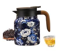 - 1L Stainless Steel Insulated Vintage Kettle Leakproof Durable Design Integrated Strainer Structure | Tea Kettle Set for Home, Office, Kitchen, Apartment, Restaurant, Camping, E