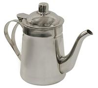 1L Stainless Steel Teapot 4 Cup Silver Mirror Polished Airline Tea Coffee Pot