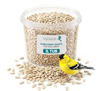 1L Sunflower Hearts for Wild Birds Food - No Mess Husk Free Bird Feed