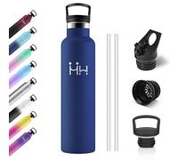 1L Thermal Water Bottle, Drinking Bottle with Straw, Reusable Thermal Bottle, Leak Proof, Double Wall Insulation, BPA Free, Thermos for Adult, Camping, Cycling, Work, Travel