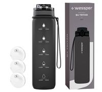 Tritan bottle 1000ml Sport Wessper BPA-free grey sports bottle water bottle