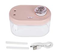1L USB Powered Desktop Humidifier with Dual Spray Nozzles Ultrasonic Atomization and Ambient Night Light for Home Office Bedroom Living Room (Pink)