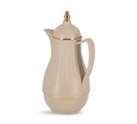 (Beige) Royalford Glass Insulated Vacuum Thermal Flask Jug