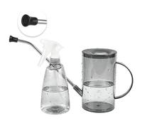 1L Watering Can Indoor Plants, Long Spout Plant Watering Can with 500ML Spray Bottle for Watering Indoor Outdoor Plants Flowers (Grey)