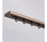 1Lane Ceiling Curtain Track Set in White/Black/Champagne for Bedroom/Private Area/Dressing Room/Room Divider (Brass 5m/17.4ft) Easy Installation Stylish Design