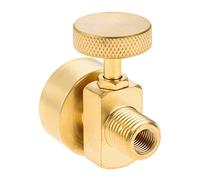 1LB Brass Propane Needle Control Valve, Disposable Adjustable Pressure Propane Gas Regulator Valve for Stove grill, with 1/4" Male NPT Thread, Propane 1LB Tank Disposal Cylinder Bottle Adapter