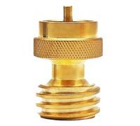 1Lb Propane Recharge Adapter - Heavy Duty Brass Connector For Small Tanks, Portable Grill Hose Fitting | Camping Lids Converter, To T Connection Kit