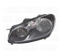 1LG 009 901-231 Left NS Headlight Headlamp Black Bezel Halogen No Logo By Hella