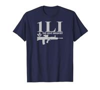 1LI 1st Battalion Light Infantry T-Shirt, Men, Navy Blue, Small