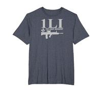 1LI 1st Battalion Light Infantry T-Shirt, Men's Big and Tall, Heather Blue, 5X Tall