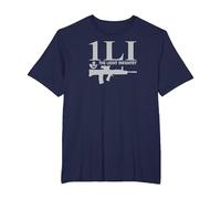 1LI 1st Battalion Light Infantry T-Shirt, Men's Big and Tall, Navy Blue, 4X Tall