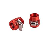 1lot=2pcs AN4 AN6 AN8 AN10 AN12 Clamp Fuel Pipe Clip Water Tube Fittings Finisher Clamps Finishers(AN12 Red)