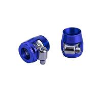 1lot=2pcs AN4 AN6 AN8 AN10 AN12 Clamp Fuel Pipe Clip Water Tube Fittings Finisher Clamps Finishers(AN8 Blue)