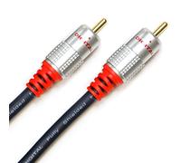 1m - 1 RCA Male to Male Subwoofer/Digital Coaxial Cable Lead - Phono Audio/Video - Loops