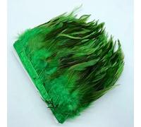 1M 10-15cm Christmas Pheasant Feathers Trim Handmade DIY Party Plume Crafts Feathers Ribbon Wedding Sewing Clothes Decoration-Green