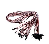 (1M) - 10/20/30 Pcs 3 Terminal Male to Female Servo Extension Lead Wire Cable 100mm/150mm/300mm/ 500mm/1M for RC Aeroplane (1M R+B+W 10 Pcs)