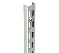 1M / 1000mm Polished Chrome Watson Twin Slot Shelving Upright