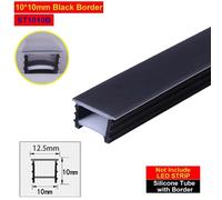 1M-10M Embedded LED Neon Rope Tube Black White Soft Recessed Silicone Diffuser C