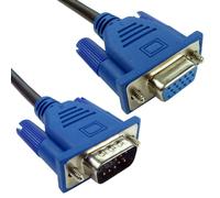 1M-10M HD15 VGA/SVGA Low Profile LSZH Cable Male to Female Black Cable