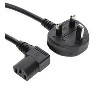 kenable Power Cable UK Plug to Right Angled IEC C13 Kettle Lead 10A Fused 1.00mm 5m Black
