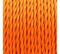 LEDSone 5M/16FT 3 Core Brown Antique Wire Braided Woven Cable, 3 Conductors 18 Gauge, Flexible Lighting Cord Cloth Covered Electrical Antique Cable, Modern Cloth Covered Vintage Fabric Wire
