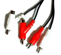 1m 2 RCA PHONO Stackable Combiner Male to Plug Cable Lead CREATES SPARE SOCKET