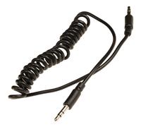 1m 3.5mm Stereo Plug to AUX Male Cable/Lead -Coiled Curly Spiral Cord- iPod Car