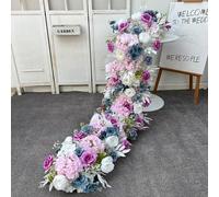 1m/3ft Runner Flower Row Artificial Flowers for Table Centerpiece Wedding Decoration Mix Flowers Backdrop Wall Arches Decor (A7)