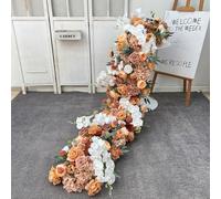 1m/3ft Runner Flower Row Artificial Flowers for Table Centerpiece Wedding Decoration Mix Flowers Backdrop Wall Arches Decor (A2)