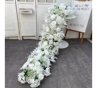 1m/3ft Runner Flower Row Artificial Flowers for Table Centerpiece Wedding Decoration Mix Flowers Backdrop Wall Arches Decor (A10)