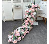 1m/3ft Runner Flower Row Artificial Flowers for Table Centerpiece Wedding Decoration Mix Flowers Backdrop Wall Arches Decor (A12)