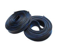 1M 5M 10M Expandable Braided Cable Sleeve Insulation Wire Protecting Nylon wire Sheathing 4 6 8 10 12 15 20 25mm For USB Cable Power Cord(Black Blue,12mm,10 Meter)