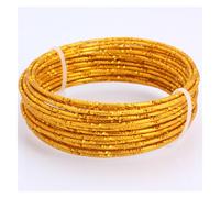 1M/5M 2.0mm Various Patterns Aluminum Wire Gold/Silver Soft Craft Versatile Metal(2mm Deep Gold C,1M)