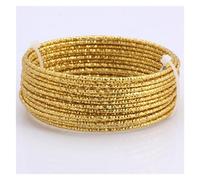 1M/5M 2.0mm Various Patterns Aluminum Wire Gold/Silver Soft Craft Versatile Metal(2mm Gold B,5M)