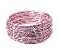 1M/5M 2.0mm Various Patterns Aluminum Wire Gold/Silver Soft Craft Versatile Metal(2mm Pink C,1M)